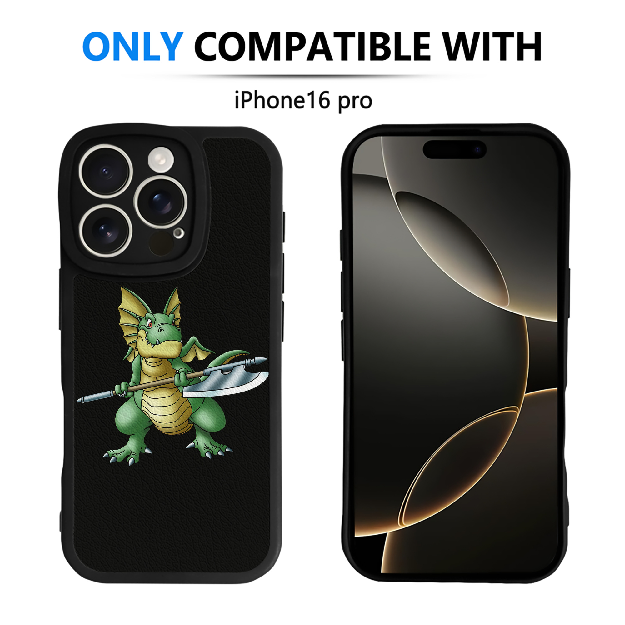 （画像用） ドラゴンクエスト Doragon Kuesuto Dragon Quest 【iPhone 16シリーズ対応】シリコンスマホケース（レザー調） 材質：シリコン